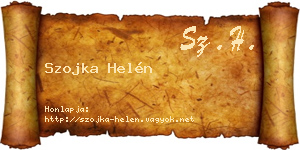 Szojka Helén névjegykártya